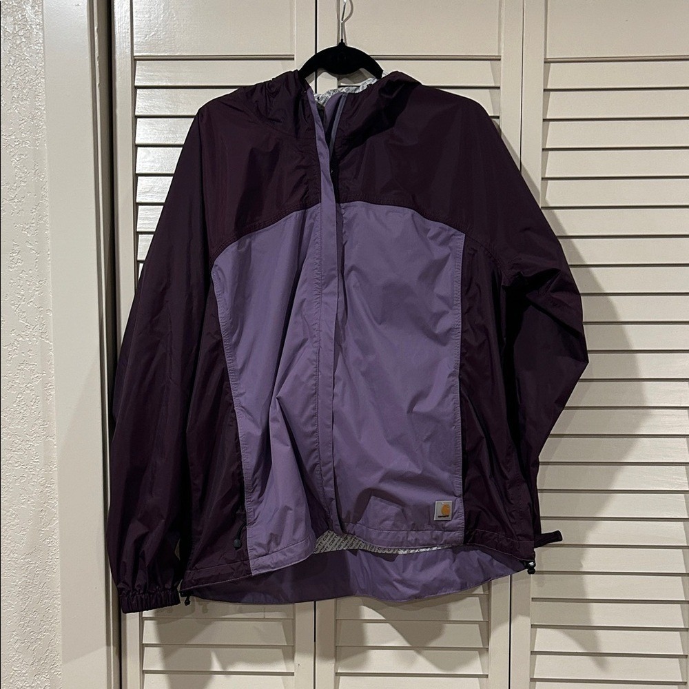 Carhartt Women's Purple Hooded Windbreaker Jacket Size XL